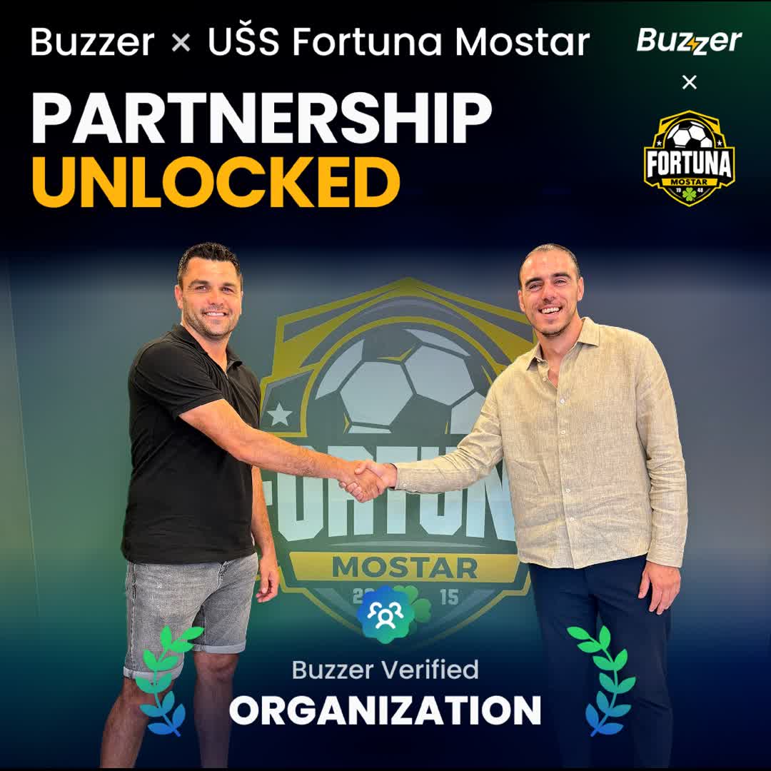 Post by Buzzer Fan: We are proud to welcome UŠS Fortuna Mostar as an official Verified Organization on Buzzer. 🤝⚽