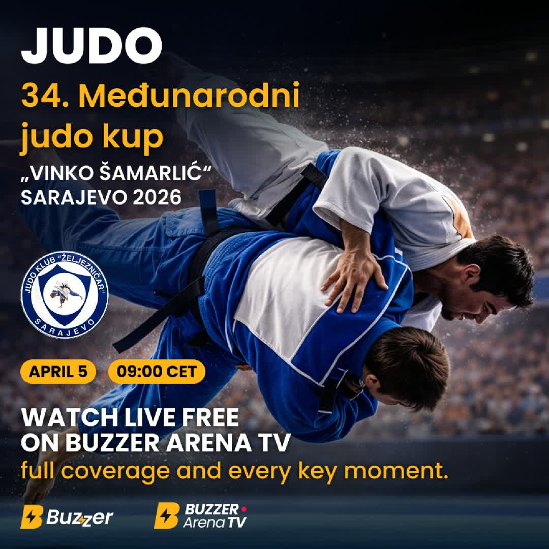 Post by Buzzer Fan: 🥋 Event Announcement 34th International Judo Cup “Vinko Šamarlić” – Sarajevo 2026 📅 April 5 🕘 09:00 (CET) The...
