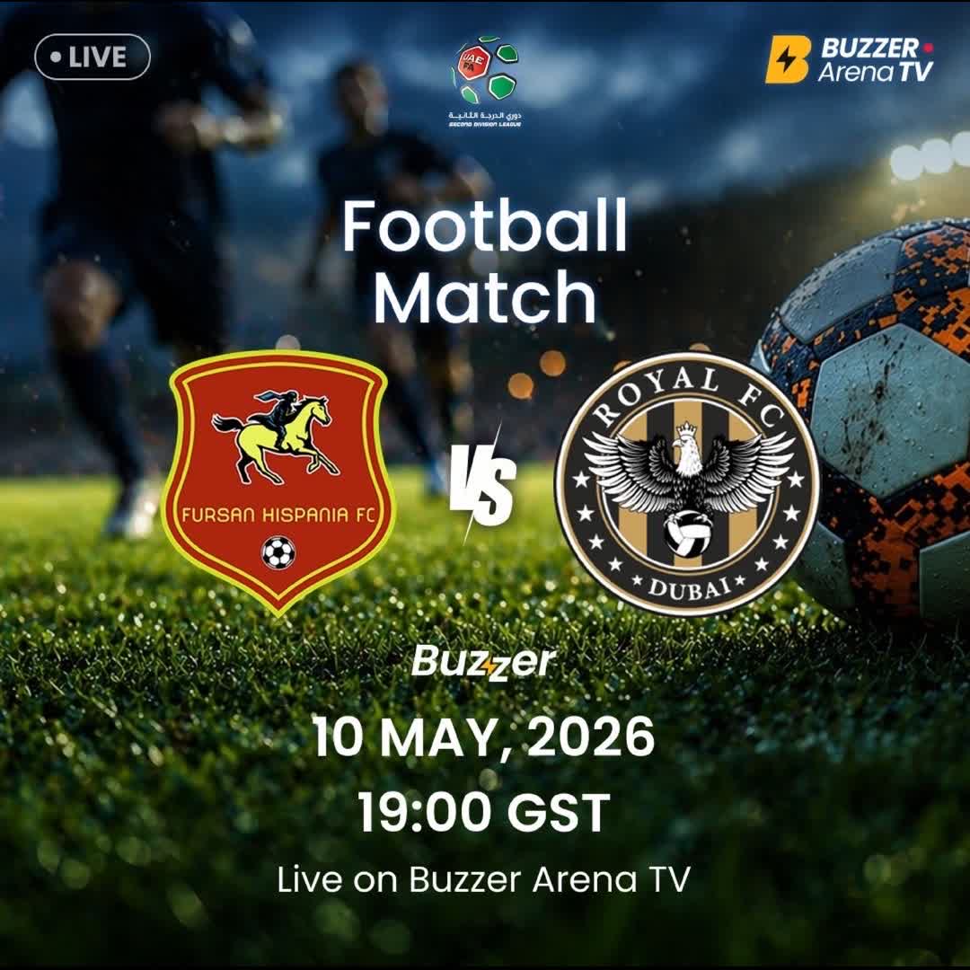Post by Buzzer Fan: ⚽ LIVE FOOTBALL ACTION THIS SUNDAY ⚽ Get ready for an exciting clash as Fursan Hispania FC takes on Royal FC in a...
