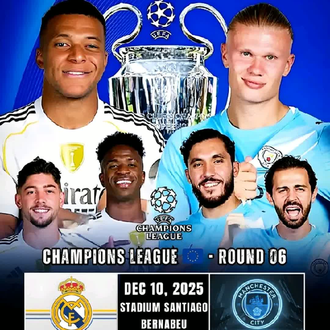 Post by Randrianaivosoa Tolotra: 🇪🇦 Real Madrid 🆚 Manchester City 🏴󠁧󠁢󠁥󠁮󠁧󠁿 (CHAMPIONS LEAGUE 🇪🇺 - Round 06) 🗓️ Wednesday, 10 December,...