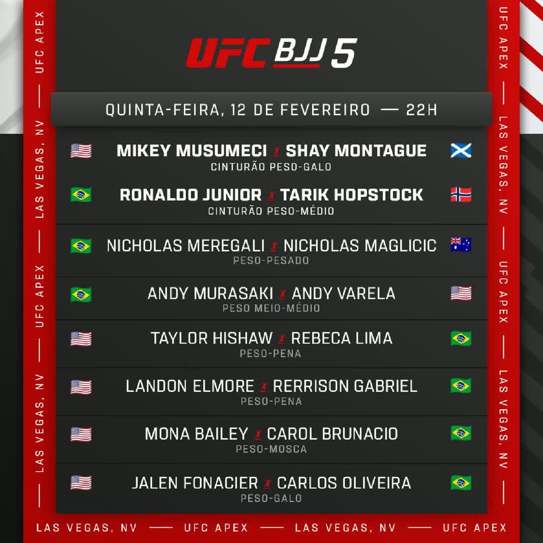 Post by Septian Efendi: O UFC BJJ 5 vem aí com 8⃣ lutas sensacionais!⁣ 🗓️ É na próxima quinta-feira, dia 12, a partir das 22h. @buzzer_10...
