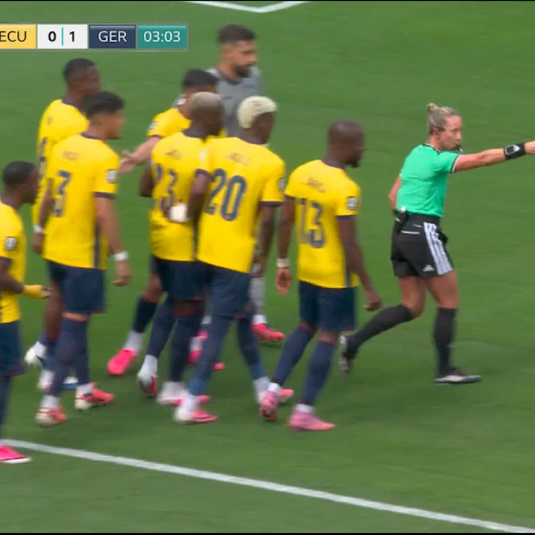 Post by Jecinta Mwangi: THE ENTIRE ECUADOR SQUAD IS ABSOLUTELY FURIOUS WITH THE REFEREE! SHE DOESN'T DISALLOW GERMANY'S GOAL! #buzzer #viral...