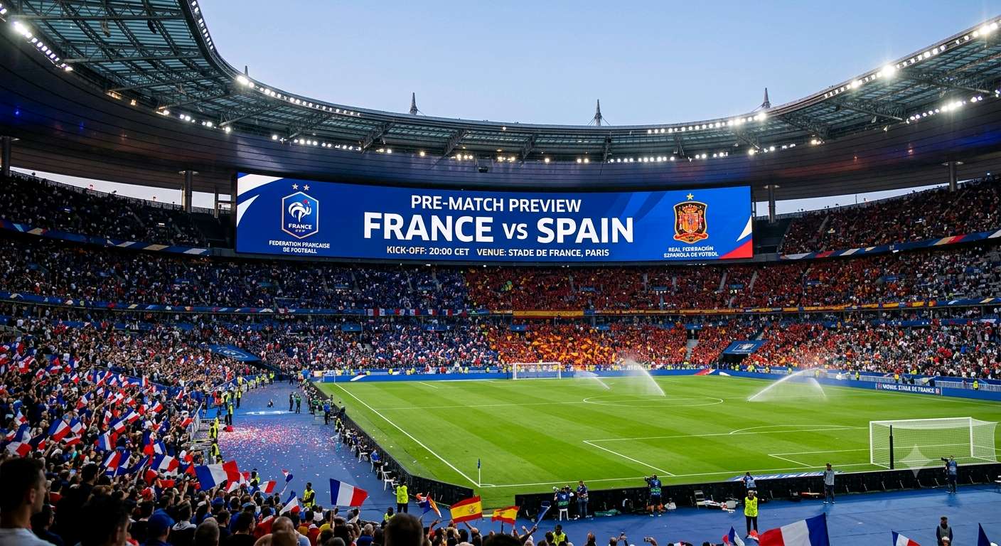 ## **I. Introduction: A Modern Footballing Super-Clash**

When **France** and **Spain** share a football pitch, the world stops to watch. This is not merely a football match; it is a grand theater where two of the most successful footballing cultures of the 21st century collide. On one side stands Spain, the spiritual home of *Juego de Posición* (positional play), technical supremacy, and mesmerizing possession. On the other stands France, the modern blueprint of physical power, tactical pragmatism, defensive solidity, and devastating transitional speed.

This fixture carries immense historical weight. From legendary European Championship encounters to dramatic Nations League finals, these two nations have consistently defined the tactical eras of European football. As they prepare to face off once again, this in-depth tactical analysis decomposes every layer of this monumental matchup—from squad depths and historical context to micro-tactical battles on the pitch.

## **II. Historical Context & Head-to-Head Legacy**

The rivalry between France and Spain is built on contrasting philosophies. Historically, Spain has sought to monopolize the ball, believing that controlling possession is the ultimate form of both defense and attack. France, particularly under the highly successful tenure of Didier Deschamps, has perfected the art of winning without needing the ball, relying on defensive resilience and individual genius to punish opponents on the counter-attack.

### **The Historical Balance**

Over the decades, these teams have traded blows on the biggest stages:

 ***The Euro 1984 Final:** France, led by Michel Platini, defeated Spain 2-0 to claim their first major silverware.

 ***The Euro 2012 Quarter-Final:** Vicente del Bosque's peak "Tiki-Taka" Spain side comfortably dispatched France 2-0 on their way to defending their European crown.

 ***The 2021 Nations League Final:** France came from behind to win 2-1 in a match defined by tactical flexibility and a controversial, clinical winner by Kylian Mbappé.

In this upcoming clash, we are witnessing the next chapter of this epic saga. Spain enters with a younger, highly dynamic generation of talent, while France boasts an experienced, battle-tested core designed specifically to win tournament-style knockout football.

## **III. Tactical Deep-Dive: Spain’s Blueprint**

```

           [Spain's Build-Up Shape: 2-3-2-3 / 3-2-5]

           

                     (Simón)

             (Laporte)     (Le Normand)

       (Cucurella)   (Rodri)      (Carvajal)

               (Ruiz)       (Pedri)

        (Williams)   (Morata)     (Yamal)



```

Spain’s tactical setup under their current coaching staff has evolved from the slow, sterile possession of the late 2010s into a much more vertical, aggressive, and dynamic attacking system.

### **1. Vertical Positional Play (El Juego de Posición)**

While Spain still prioritizes dominant possession, they no longer pass just for the sake of passing. The introduction of explosive, wide-lying wingers like **Nico Williams** and **Lamine Yamal** has transformed *La Roja*.

 ***Overloads to Isolate:** Spain tends to overload the central areas or one specific flank to draw the French defensive block to one side, only to quickly switch play to the opposite flank where a winger is isolated 1v1 against a French fullback.

 ***The Rodri Factor:** Rodri acts as the single pivot, the tactical anchor of the team. He is responsible for breaking the first line of France's press and orchestrating the direction of every attack.

### **2. Counter-Pressing (Gegenpressing)**

Because Spain plays with a very high defensive line, their best defense is their immediate offense. The moment Spain loses the ball in the final third, they execute a highly coordinated, aggressive counter-press.

 * The closest three players immediately swarm the ball carrier, attempting to win it back within 5 seconds.

 * This high press is designed to prevent France from executing their legendary, direct long balls over the top to their pacing forwards.

## **IV. Tactical Deep-Dive: France’s Blueprint**

```

           [France's Defensive Block Shape: 4-4-2 / 4-3-3]

           

                     (Maignan)

    (Hernandez)  (Saliba)  (Upamecano)  (Koundé)

         (Rabiot)   (Tchouaméni)   (Kanté)

          (Mbappé)    (Thuram)    (Dembélé)



```

France does not care about statistics. Under Didier Deschamps, the team operates on supreme efficiency. They are comfortable defending in deep areas for 70 minutes of a match, confident that they can score in the remaining 20.

### **1. The Impenetrable Low Block**

France’s defensive structure is arguably the most disciplined in international football.

 ***Narrow Back Four:** The central defensive partnership of William Saliba and Dayot Upamecano is shielded heavily by a robust midfield trio. The defensive line remains narrow, forcing Spain to play wide and try crossing—a metric where France’s physical center-backs hold a massive aerial advantage.

 ***Space Denial:** France will deliberately cede the half-spaces (the channels between the fullbacks and center-backs), squeezing the space between their defensive and midfield lines so that Spain's creative midfielders (like Pedri or Dani Olmo) cannot turn and face goal.

### **2. Devastating Transitional Offense**

France's transition from defense to attack is lightning-fast.

 * Once the ball is intercepted by the likes of N'Golo Kanté or Aurélien Tchouaméni, the first look is always forward.

 ***Kylian Mbappé**and* *Ousmane Dembélé** will immediately make diagonal runs into the massive vacant spaces left behind by Spain’s attacking fullbacks (Carvajal and Cucurella). This direct, vertical route bypasses Spain’s midfield entirely.

## **V. Key Positional Battles on the Pitch**

The outcome of this match will likely be decided by three critical, isolated player matchups:

### **Battle 1: Lamine Yamal vs. Theo Hernandez**

This is a mouth-watering clash of generations and styles.

 ***The Context:** The teenage sensation Yamal likes to cut inside on his left foot, creating playmaking opportunities or shooting from distance.

 ***The Dynamic:** Theo Hernandez is an incredibly physical, fast fullback who loves to bomb forward. However, against Yamal, Hernandez must suppress his attacking instincts. If Theo moves too high up the pitch, Yamal will exploit the space behind him; if Theo stays too deep, France loses a major attacking outlet on the left.

### **Battle 2: Rodri vs. N'Golo Kanté / Aurélien Tchouaméni**

The battle of the midfield engines.

 ***The Context:** Rodri is the absolute heartbeat of Spain's system. If he is allowed time and space to turn and pick passes, Spain will slowly suffocate France.

 ***The Dynamic:** Deschamps will likely task his energetic midfielders to apply intense, targeted pressure on Rodri the moment he receives the ball from his center-backs. Disrupting Rodri's rhythm disrupts Spain's entire offensive flow.

### **Battle 3: Kylian Mbappé vs. Dani Carvajal & Robin Le Normand**

 ***The Context:** Mbappé is a constant threat who can decide a game in a single breath.

 ***The Dynamic:** Carvajal’s veteran experience and physical aggression will be put to the ultimate test. Spain’s right-sided center-back, Le Normand, must constantly slide over to provide cover, knowing that leaving Carvajal isolated 1v1 against Mbappé in open space is a recipe for disaster.

## **VI. Predicted Lineups & Squad Depth Analysis**

Both managers have an embarrassment of riches on their benches, meaning the second-half tactical adjustments will be just as crucial as the starting lineups.

### **Spain's Expected Lineup & Bench Options**

| Position | Player | Role / Tactical Profile |

|---|---|---|

| **Goalkeeper** | Unai Simón | Excellent sweep-keeper, vital in building play from the back. |

| **Right-Back** | Dani Carvajal | Veteran leader, aggressive defender, provides width. |

| **Center-Back** | Robin Le Normand | Strong physical presence, excellent aerial dueler. |

| **Center-Back** | Aymeric Laporte | Ball-playing defender, crucial for progressive passing. |

| **Left-Back** | Marc Cucurella | High-energy, brilliant in recovery runs and pressing. |

| **Midfield** | Rodri | The tactical anchor, tempo controller. |

| **Midfield** | Pedri | Creative spark, operates brilliantly in tight half-spaces. |

| **Midfield** | Fabián Ruiz | Box-to-box engine, possesses a lethal long-range shot. |

| **Right-Wing** | Lamine Yamal | Creative genius, isolated 1v1 specialist. |

| **Striker** | Álvaro Morata | Hard-working presser, link-up play facilitator. |

| **Left-Wing** | Nico Williams | Electric pace, direct dribbler. |

 ***Key Bench Options:***Dani Olmo*(creative midfielder),* Mikel Merino*(aerial threat/midfield stability),* Ferran Torres* (inside forward).

### **France's Expected Lineup & Bench Options**

| Position | Player | Role / Tactical Profile |

|---|---|---|

| **Goalkeeper** | Mike Maignan | World-class shot-stopper, exceptional distribution. |

| **Right-Back** | Jules Koundé | Defensively rock-solid, acts as a third center-back in possession. |

| **Center-Back** | Dayot Upamecano | High physical recovery speed, aggressive step-up defender. |

| **Center-Back** | William Saliba | Calm, positionally flawless, elite recovery defender. |

| **Left-Back** | Theo Hernandez | Extremely fast, attacking threat, overlaps constantly. |

| **Midfield** | N'Golo Kanté | Defensive workhorse, interceptor, infinite stamina. |

| **Midfield** | Aurélien Tchouaméni | Deep-lying shield, excellent at aerial and ground duels. |

| **Midfield** | Adrien Rabiot | Tactical balancer, physical presence in the half-spaces. |

| **Right-Wing** | Ousmane Dembélé | Unpredictable dribbler, stretches the opponent's left flank. |

| **Striker** | Marcus Thuram | Physical target man, occupies center-backs. |

| **Left-Wing** | Kylian Mbappé | The talisman, unmatched speed, clinical finisher. |

 ***Key Bench Options:***Antoine Griezmann*(tactical chameleon, set-piece specialist),* Eduardo Camavinga*(dynamic midfield progressor),* Randal Kolo Muani* (pressing forward).

## **VII. The Managerial Chess Match**

```

   [Luis de la Fuente]                  [Didier Deschamps]

      "Proactive"                          "Reactive"

  - High-risk, high-reward.            - Low-risk, high-efficiency.

  - Wants to control the ball.         - Wants to control the space.

  - Relies on team fluidity.           - Relies on defensive structure.



```

### **Luis de la Fuente’s Dilemma**

De la Fuente knows that a high defensive line against France is highly dangerous. His dilemma lies in whether to instruct his fullbacks to play conservatively to prevent Mbappe and Dembélé from exploiting the wings, or to stay true to his attacking DNA and risk conceding dangerous transition opportunities.

### **Didier Deschamps’ Pragmatism**

Deschamps will not alter his formula. He will gladly allow Spain to pass the ball around the midfield, keeping his defense extremely compact. His tactical adjustment will center around when to activate the high-press to force turnovers from Spain's center-backs, who can occasionally be pressured into errors under duress.

## **VIII. Match Projection & Predicted Scenarios**

How will this legendary match unfold? We project three realistic tactical scenarios:

### **Scenario A: The Early French Strike (Most Likely)**

Spain dominates possession in the opening 15 minutes, pushing their lines high up the pitch. France intercepts a loose pass in midfield. Tchouaméni quickly releases Mbappé, who beats Carvajal for speed and slots it home. Spain is forced to chase the game, opening up even more space for France's transition game.

 **Potential Outcome:* France 2 - 0 Spain.

### **Scenario B: Spain's Tiki-Taka Suffocation**

Spain plays with extreme discipline, avoiding risky passes in the central areas. They patiently circulate the ball, slowly tiring out the French midfield. In the second half, a brilliant combination between Pedri and Yamal breaks the low block, allowing Morata to tap in from close range. France is forced to attack, but Spain keeps the ball to kill the clock.

 **Potential Outcome:* Spain 1 - 0 France.

### **Scenario C: An End-to-End War of Attrition**

Both teams cancel each other out in a tense, highly tactical first half. The managers make adjustments in the second half, introducing Griezmann and Dani Olmo. The game opens up, with both teams scoring. The match goes into extra time, where depth and physical conditioning become the deciding factor.

 **Potential Outcome:*France 2 - 1 Spain* (After Extra Time)*.

## **IX. Conclusion**

This matchup represents the pinnacle of modern football. It is the ultimate test of **style vs. steel**, of **possession vs. pragmatism**. Regardless of who walks away victorious, fans are guaranteed a masterclass in tactical discipline, individual brilliance, and high-intensity drama.

Make sure to bookmark our blog and leave your score predictions in the comments below! Who do you think will reign supreme: the smooth-passing Spaniards or the clinical, explosive French?

