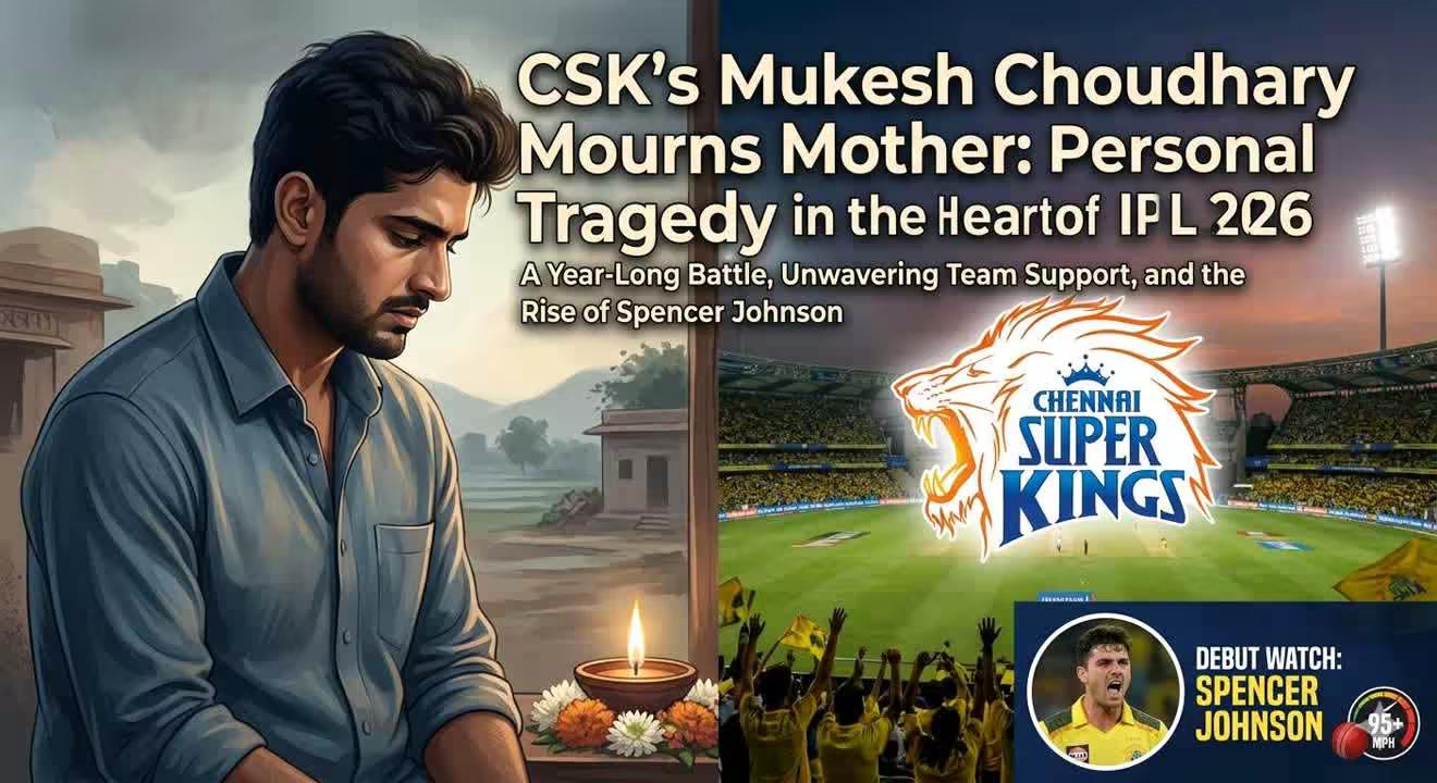 CSK Bowler Mukesh Choudhary’s Mother Passes Away After Year-Long Illness; MS Dhoni Extends Support
