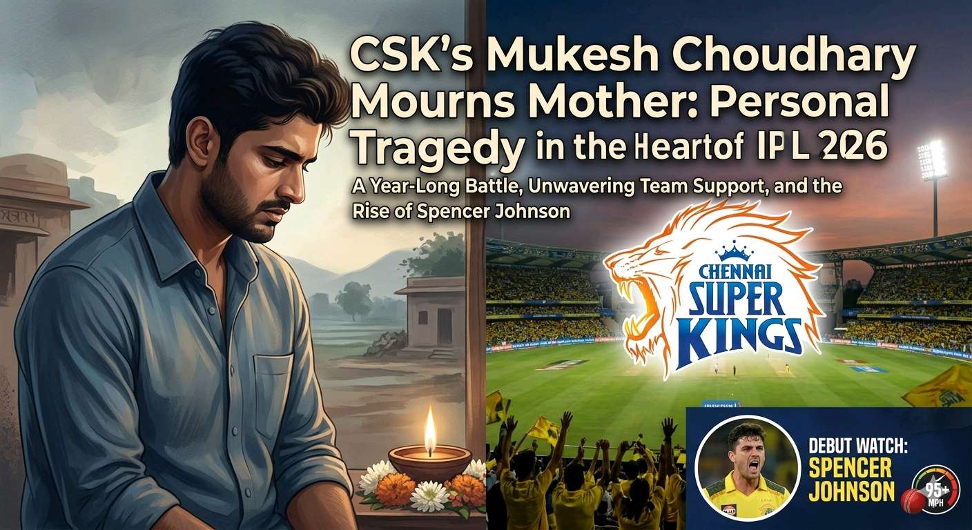 CSK Bowler Mukesh Choudhary’s Mother Passes Away After Year-Long Illness; MS Dhoni Extends Support
