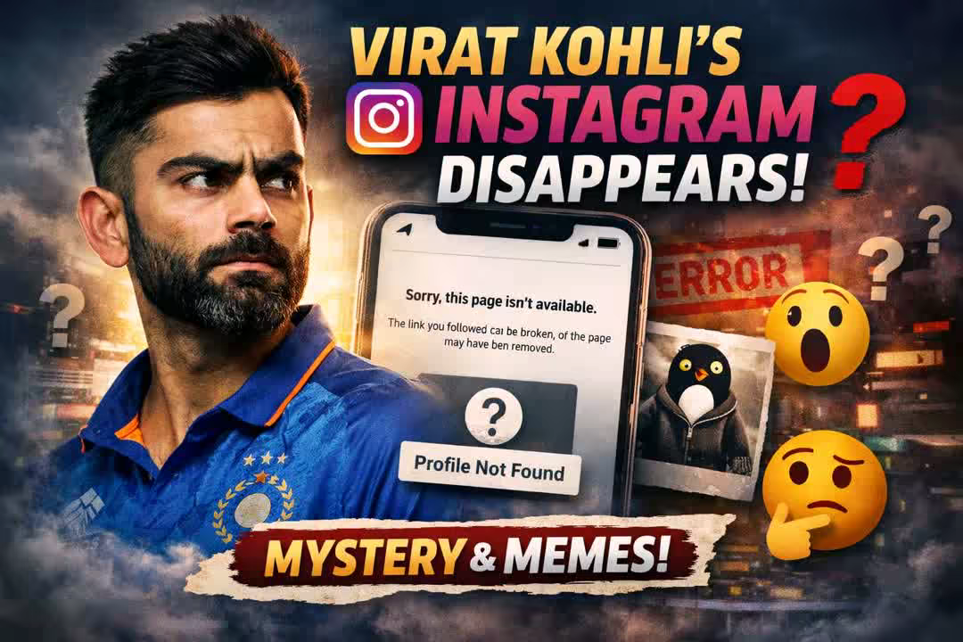 🏏 Viral Shock: Virat Kohli’s Instagram Account Disappears Overnight
