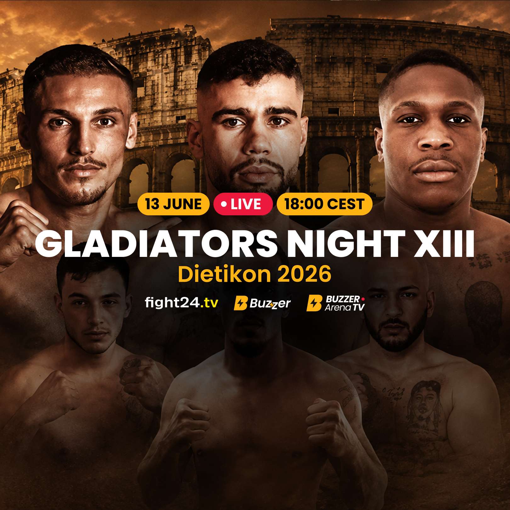 GLADIATORS NIGHT XIII – UNDERCARD