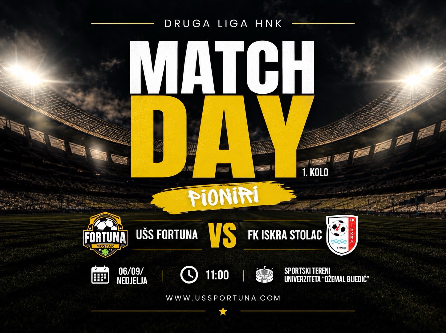 UŠS FORTUNA - FK ISKRA STOLAC